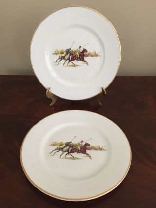 Nwt Vintage Set Of (2) 1983 Ralph Lauren Polo Scene 9 " Salad Dessert Plates