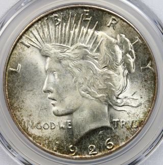 1926 - S Peace Dollar Silver $1 MS 65,  Plus PCGS Secure Shield 3