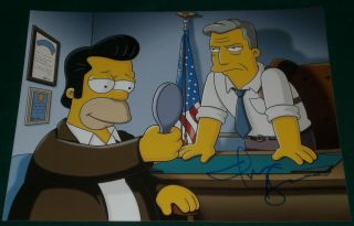 Jon Hamm Signed The Simpsons Fbi Investigator Photo Autograph Mad Men Homer