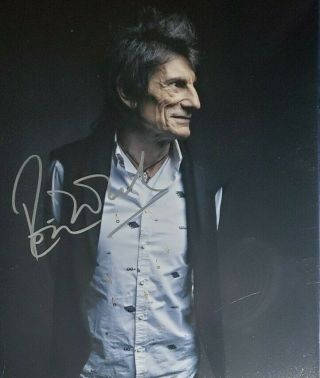 Ronnie Woods Hand Signed 8x10 Photo W/holo Rolling Stones