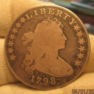 1798 Draped Bust Silver Dollar Large Eagle