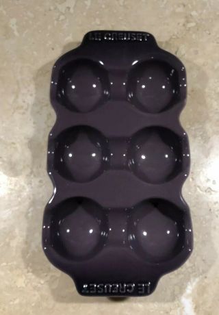 " Cassis " Egg Tray Le Creuset Cooking Counter Holder Stoneware Nwt Purple Ombre