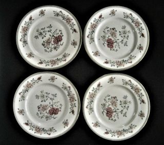 Minton England Bone China Jasmine Pattern 4 - Dinner Plates 10 5/8 "