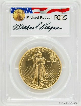 1986 American Gold Eagle (1 Oz) $50 - Ms69 - Reagan Legacy Series