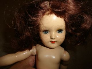 Vintage Ideal P - 91 Brunette Toni Doll Sleep Eyes,  Hard Plastic
