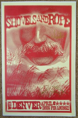 Signed Shovels And Rope Gig Poster In - Person W/proof Autograph Concert
