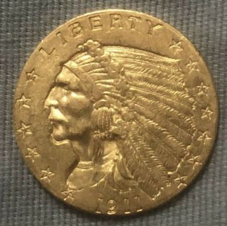1911,  1914 - D,  & 1926 2.  50$ Gold Indian Head Coins Xf/au