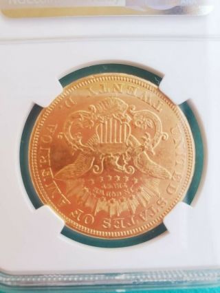 1876 - CC $20 Liberty Head Double Eagle NGC AU Details Rim Filing Rare 3
