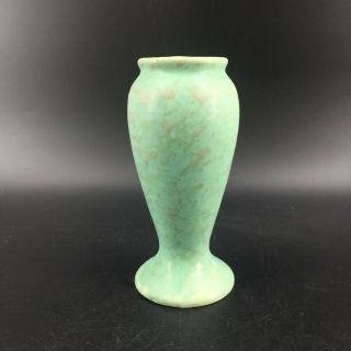 Rare Vintage Brush Mccoy Celedon Green Stoneware Flower Bud Vase 745 1930 