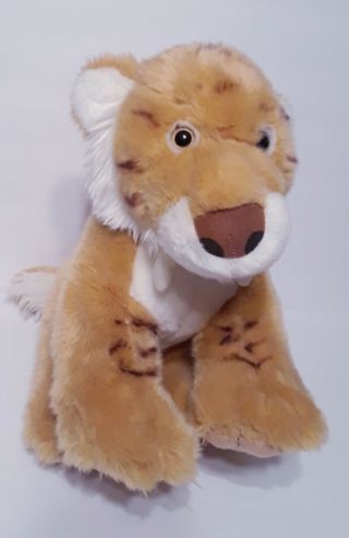 Build A Bear Saber Tooth Tiger Brown White 15 " Soft Toy Stuffed Animal Babw