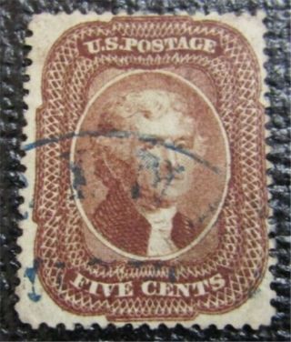 Nystamps Us Stamp 28 Blue Cancel $1140