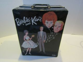 Vintage Barbie Ken Doll Case Clothing Dress Storage Outfit Display Black Mattel