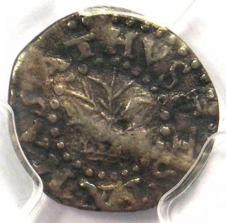 1662 Massachusetts Oak Tree Twopence (2p,  2pence) - Pcgs Vf Detail - Rare Coin