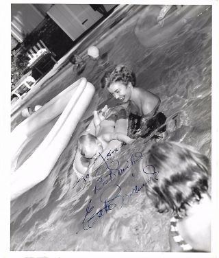 Esther Williams Vintage Signed Photo Actress Swimmer