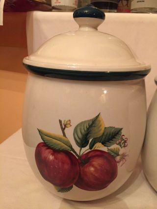 Casuals by China Pearl Apple BLOSSOM 2pc Canister Set 2