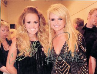 Carrie Underwood Miranda Lambert - =2= - Hand Signed Autographed Photo With