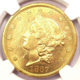 1867 Liberty Gold Double Eagle $20 Coin - Ngc Uncirculated Details (unc Ms)