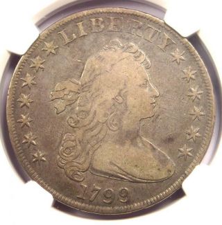 1799 Draped Bust Silver Dollar $1 Coin Bb - 161 - Certified Ngc Vf Detail - Rare