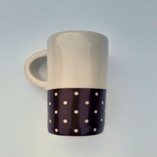 Rae Dunn Vintage Espresso Mug Cup Saucer Sip Rare Discontinued Small Polka Dot 3
