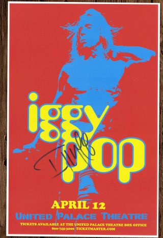 Iggy Pop Autographed Gig Poster Passenger