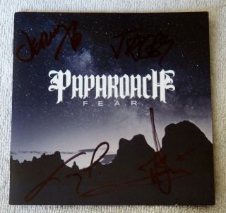 Papa Roach Fear F.  E.  A.  R.  Cd Signed By Entire Band Jacoby Shaddix Jerry Horton