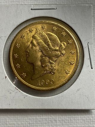 1900 United States $20 Dollar Liberty Head Double Eagle Gold Coin About Unc