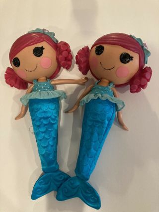 Set Of 2 Lalaloopsy Dolls Full Size 12” Coral Seashells Mermaid Swimsuit Twins