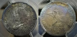 1792 Half Disme H10c Pcgs Damage Fine Details & Important Coin