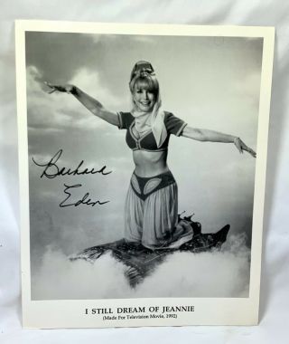 Barbara Eden Hand Signed Autograph B&w Photograph I Dream A Jeanie Tv Show Movie