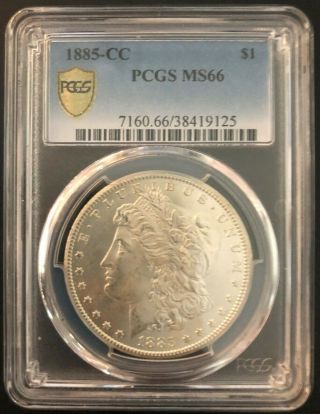 1885 - Cc Morgan Silver Dollar Pcgs Ms66 - Low Mintage Carson City -