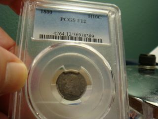 1800 Draped Bust Half Dime _ Pcgs F - 12 _ No Problems Here
