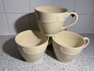 Juliska Berry And Thread Butter Yellow Set Of 4 Cups / Mugs