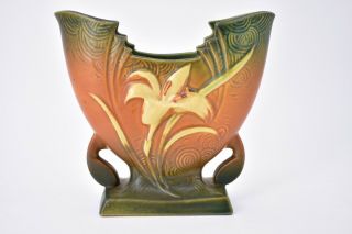 Roseville Art Pottery Zephyr Lily Fan Vase 6 " Arts & Crafts 205 - 6 "