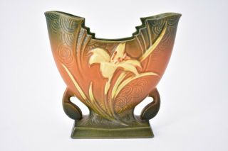 Roseville Art Pottery Zephyr Lily Fan Vase 6 
