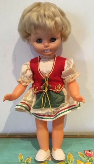Cute Vintage Vinyl And Hard Plastic Doll