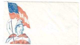 Confederate States Of America Civil War Patriotic - Female Figure - With 11 Sta