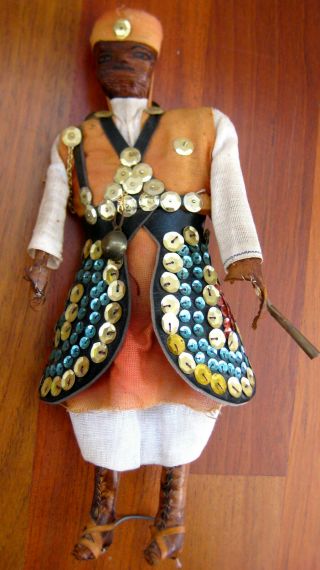 Vintage Antique Maroccan Doll Folk Art Hand Made Water Seller