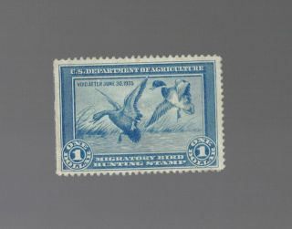 Us Federal Duck Hunting Stamp $1 Mallards Rw1 - 1934 Ng Nh Unsigned Pre Owned