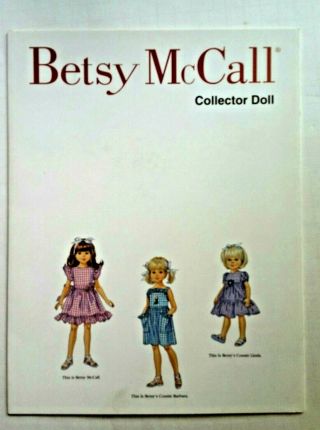 Betsy Mccall Collector Doll Miniature Paper Doll Book Cousins 1998