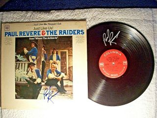 Paul Revere & The Raiders " Just Like Us " Signed Autographed Album Cover & Vinyl