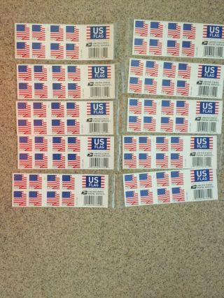 200 Usps Us Flag Forever Stamps 10 Books