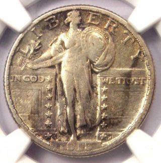 1918/7 - S Standing Liberty Quarter 25c Coin - Ngc Vf Details - Rare Overdate