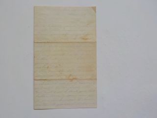 Civil War Letter 1863 Harewood Hospital Fear Invalid Corps Soldier Antique 1 Vtg