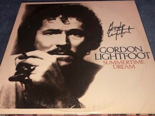 Gordon Lightfoot Signed Autographed Summertime Dreams Record Album Lp
