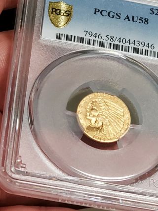 1914 $2.  5 GOLD INDIAN HEAD QUARTER EAGLE PCGS AU58 3
