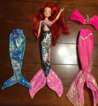 Vintage The Little Mermaid Ariel Whale Of A Tale Tyco Barbie Doll