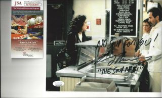Seinfeld Soup Nazi Autographed 8x10 Photo With Elaine On Line Jsa Certified