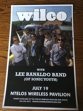 Wilco Autographed Concert Poster Signed By Band Tweedy 11” X 17”