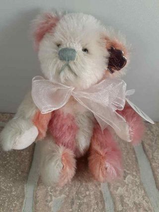 Cute Mohair Art Bear Rainbow Herbeart Icecream Teddy Bear W/tag Annette Funicell