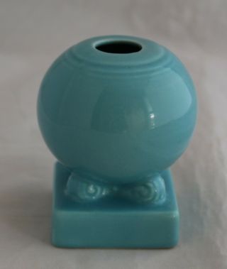 Vintage Turquoise Fiesta Bulb Candle Holder Fiestaware Homer Laughlin 1of2